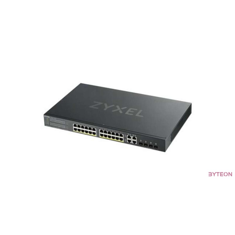ZyXEL GS1920-24HPv2 28port GbE LAN PoE (375W) L2 menedzselhető switch