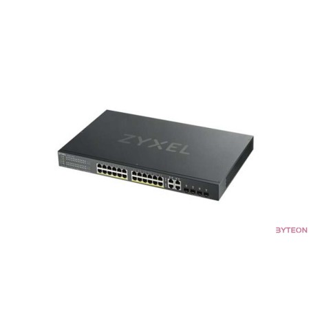 ZyXEL GS1920-24HPv2 28port GbE LAN PoE (375W) L2 menedzselhető switch