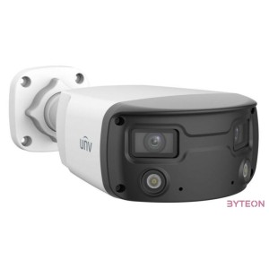 Uniview Prime-III 8MP (3840x1080) 180-os széles látószögű ColorHunter csőkamera, 2x4mm fix objektívvel, dual mikrofonnal és hang