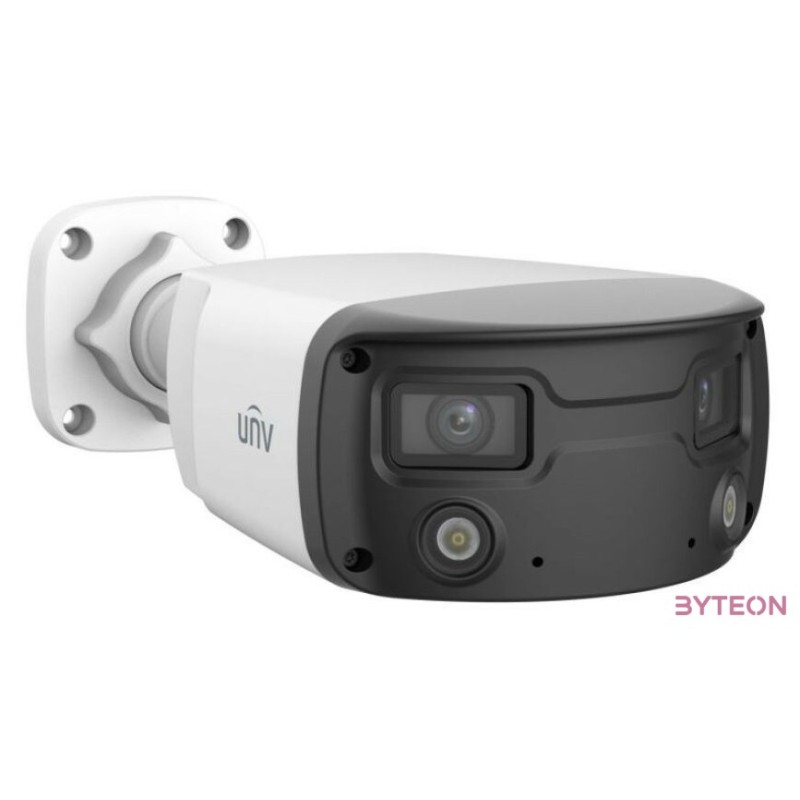 Uniview Prime-III 8MP (3840x1080) 180-os széles látószögű ColorHunter csőkamera, 2x4mm fix objektívvel, dual mikrofonnal és hang