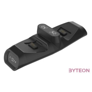 FIXED Kettős töltőállomás Xbox Series S, X kontrollerhez és One vezeték nélküli vezérlőkhöz, fekete