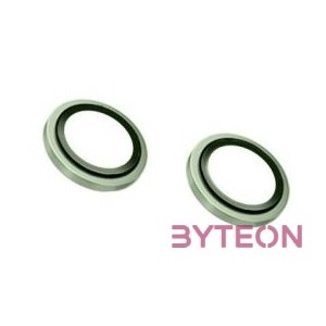 FIXED kameralencse védő biztonsági üveg Apple iPhone 15,15 Plus készülékekhez, világoszöld kerettel, FIXGC2-1200-LGGRE