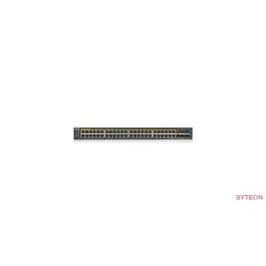ZyXEL GS1920-48HPv2 48port GbE LAN PoE (375W) 4port Gbe combo RJ45/SFP L2 menedzselhető switch