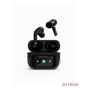 Gembird BT TWS in-ears with LCD display and Active Noise Cancelling Black