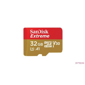 Sandisk 32GB SD micro ( SDHC Class 10) Extreme UHS-I V30 memória kártya adapterrel