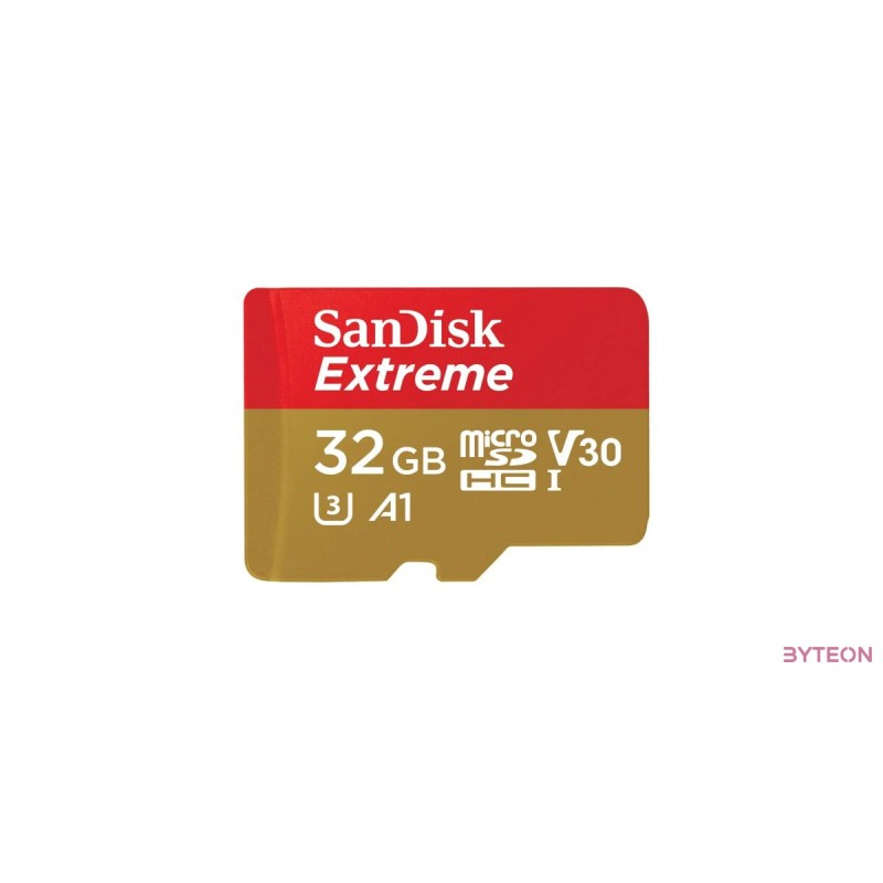Sandisk 32GB SD micro ( SDHC Class 10) Extreme UHS-I V30 memória kártya adapterrel