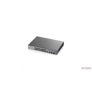 ZyXEL GS1350-18HP 16x GbE LAN PoE (250W) 2x GbE RJ45/SFP Combo port smart menedzselhető CCTV PoE switch