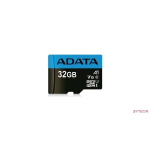 ADATA 32GB SD micro Premier (SDHC Class 10 UHS-I) (AUSDH32GUICL10A1-RA1) memória kártya adapterrel