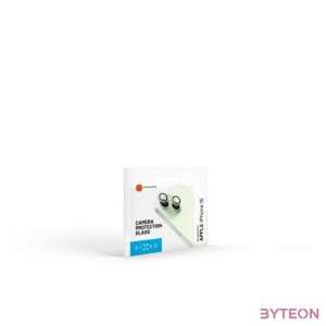 FIXED kameralencse védő biztonsági üveg Apple iPhone 15,15 Plus készülékekhez, világoszöld kerettel, FIXGC2-1200-LGGRE