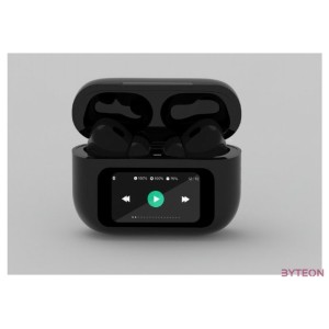 Gembird BT TWS in-ears with LCD display and Active Noise Cancelling Black