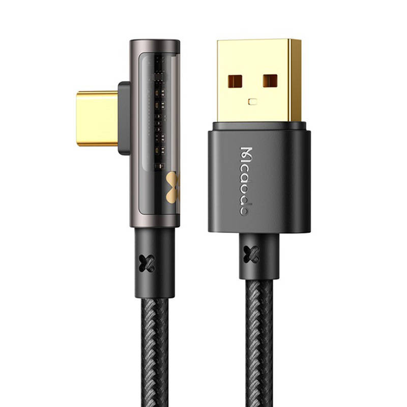 Mcdodo CA-3380 USB-A apa - USB-C apa 2.0 Adat és töltőkábel - Fekete (1.2m)