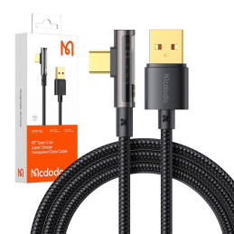 Mcdodo CA-3380 USB-A apa - USB-C apa 2.0 Adat és töltőkábel - Fekete (1.2m)