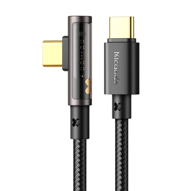 Mcdodo CA-3400 USB-C apa - USB-C apa 2.0 Adat és töltőkábel - Fekete (1.2m)