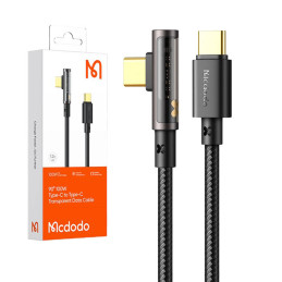 Mcdodo CA-3400 USB-C apa - USB-C apa 2.0 Adat és töltőkábel - Fekete (1.2m)