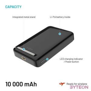 FIXED MagZen 10 Pro Qi2 standard 10000mAh PowerBank fekete