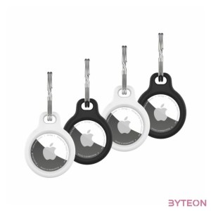 FIXED Silky szilikon tok Apple AirTag-hez, 2xfekete  2xfehér