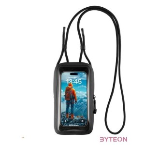 FIXED vízálló telefontok, fekete