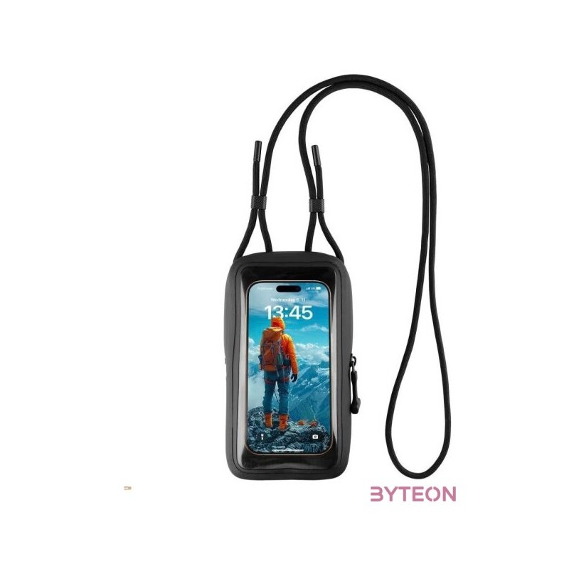 FIXED vízálló telefontok, fekete