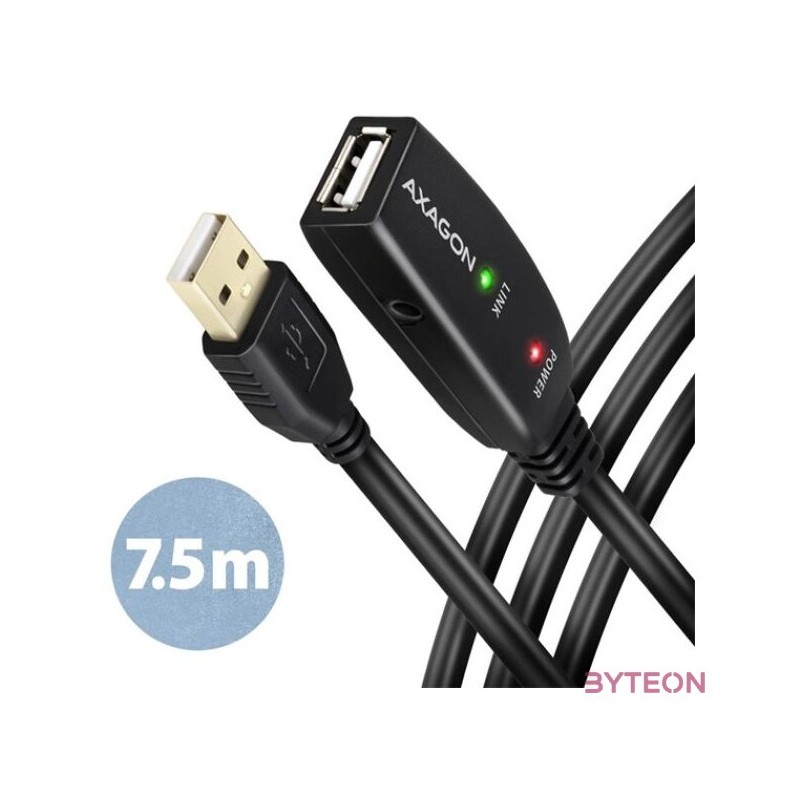 AXAGON ADR-207 USB Repeater cable 7,5m Black