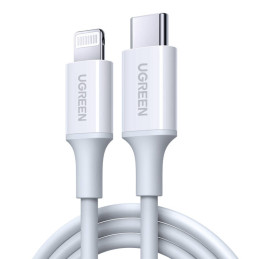 USB-C to Lightning cable UGREEN US171, 3A, 0.25m (white)