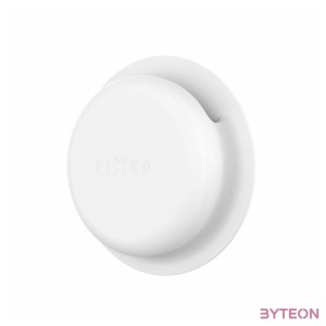 FIXED Silky matricás szilikon tok Apple AirTag-hez dupla csomag fehér