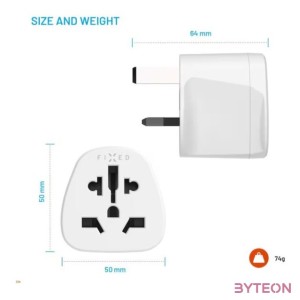 FIXED UK adapter, fehér