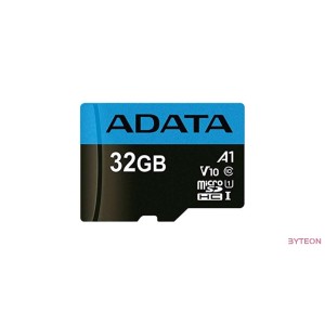 ADATA 32GB SD micro Premier (SDHC Class 10 UHS-I) (AUSDH32GUICL10A1-RA1) memória kártya adapterrel