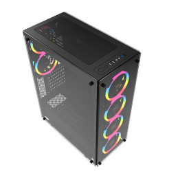 Computer Case Darkflash Phantom + 6 fans (black)