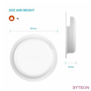 FIXED Silky matricás szilikon tok Apple AirTag-hez dupla csomag fehér