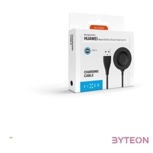 FIXED USB-A töltőkábel Huawei Watch GT 2 Pro,3,3 Pro,4,4 Pro,5,5 Pro okosórához, fekete