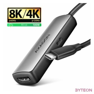 AXAGON RVC-HI8KPD USB-C  HDMI 2.1 Adapter 100W