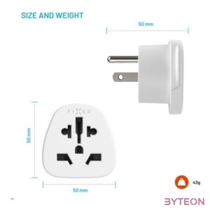 FIXED USA adapter, fehér