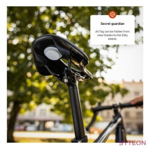 FIXED Silky matricás szilikon tok Apple AirTag-hez dupla csomag fehér