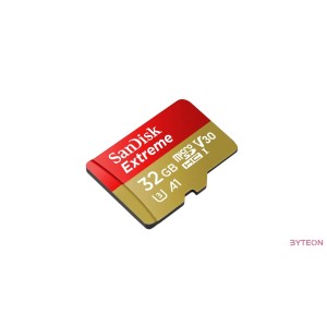 Sandisk 32GB SD micro ( SDHC Class 10) Extreme UHS-I V30 memória kártya adapterrel