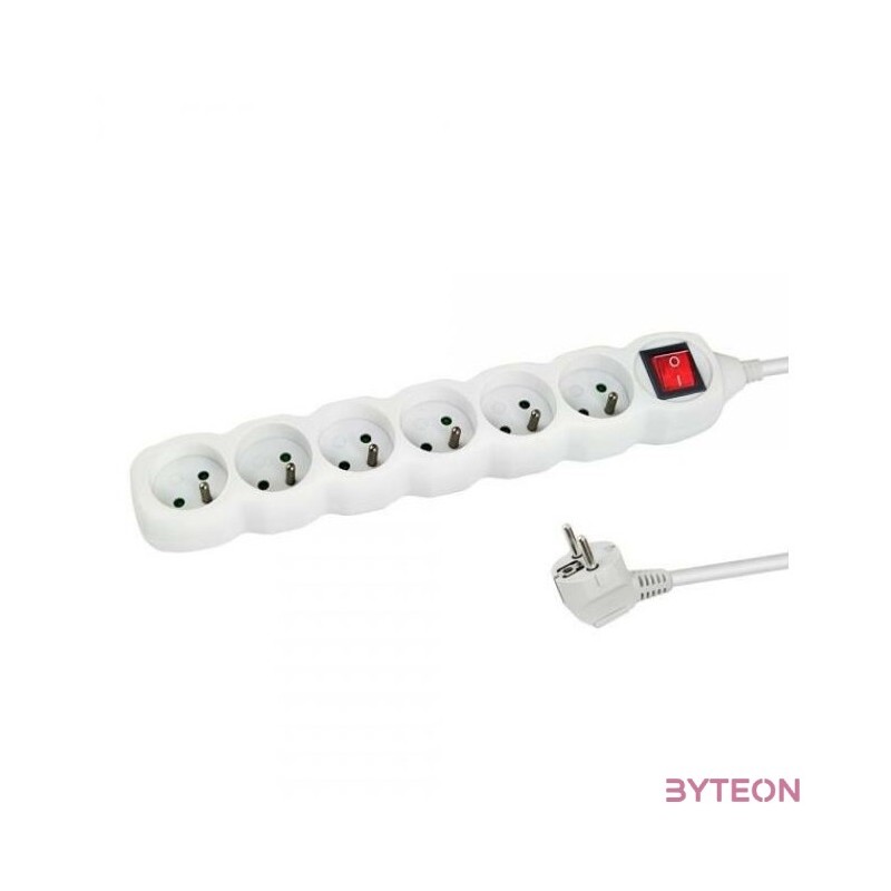 Hálózati elosztó 6-os (földelt) 1,5m Esperanza ELK217W