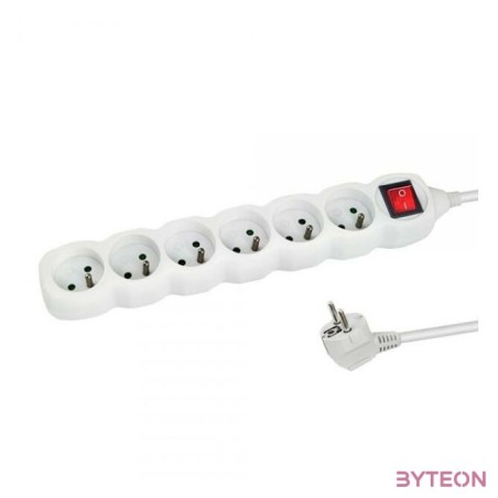 Hálózati elosztó 6-os (földelt) 1,5m Esperanza ELK217W