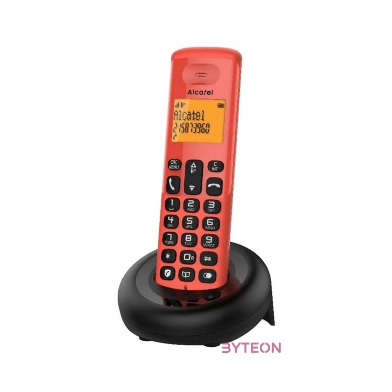 Alcatel E160 dect telefon piros