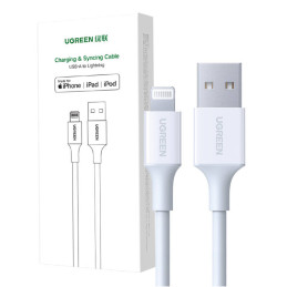 Cable Lightning to USB UGREEN 2.4A US155, 0.5m (white)