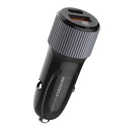 LDNIO C510Q USB, USB-C Car charger + Lightning cable