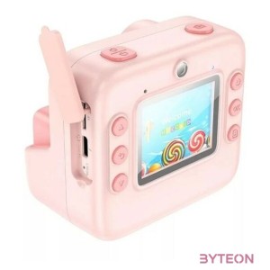 Hoco DV200 digitális gyerek kamera nyomtatóval, rózsaszín