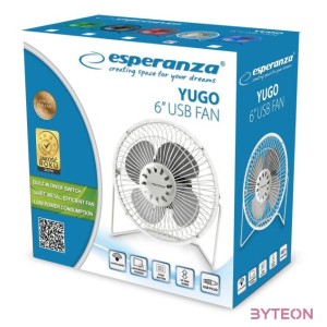 Esperanza 6 Yugo asztali USB ventilátor fehér EA149W