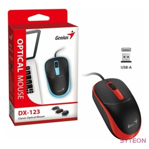 Genius DX-123 Wired Mouse Black,Red