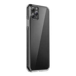 Baseus Crystal Series Tok iPhone 11 Pro Max-hoz (Átlátszó) + Edzett üveg + Tisztítókészlet