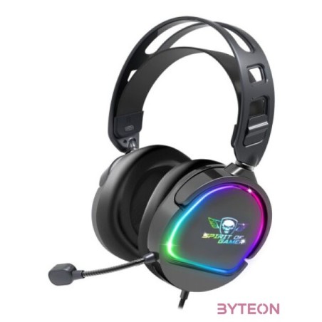 Spirit of Gamer PRO-H6 RGB Black mikrofonos fejhallgató