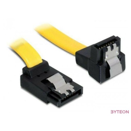 SATA3 adatkábel 50cm 1x90-os fém clip-es Goobay 95020