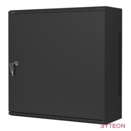 Lanberg 19 fali rack szekrény 6U3U,540X200, alacsony profilú, összeszerelt, fekete