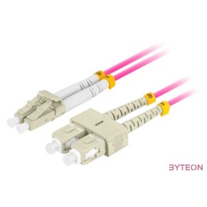 Lanberg Optikai patch MM LC,UPC-SC,UPC duplex 3m LSZH OM4 50,125 3.0mm lila