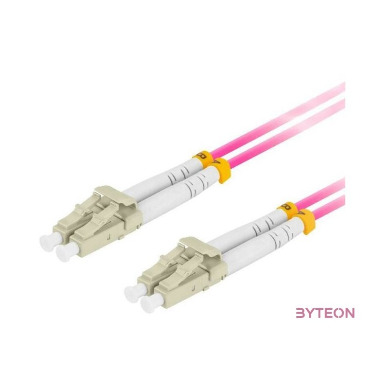 Lanberg Optikai patch MM LC,UPC-LC,UPC duplex 3m LSZH OM4 50,125 3.0mm lila