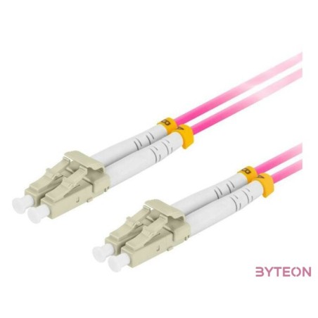 Lanberg Optikai patch MM LC,UPC-LC,UPC duplex 3m LSZH OM4 50,125 3.0mm lila