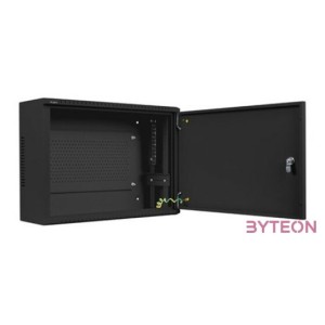 Lanberg rack szekrény 19 fali 4U3U,540x200 alacsony profil, fekete (összeszerelve)